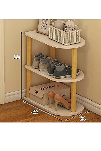 COOYA Wooden Vertical Shoe Rack for Entryway, Space Saving Corner Shoe Rack Organizer, Free Standing