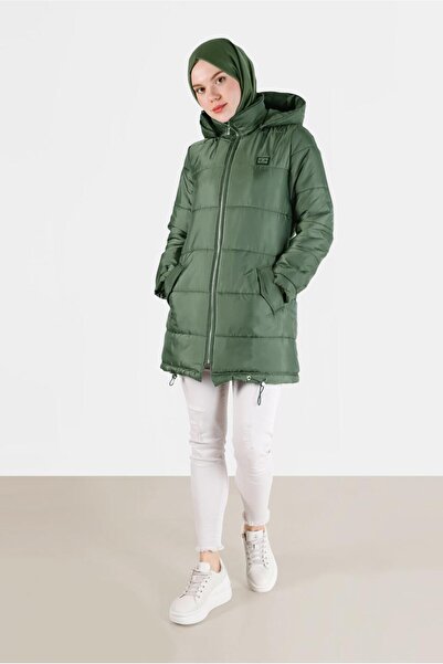 Alvina Puffer Jacket with Hood and Gathered Skirt - 90275