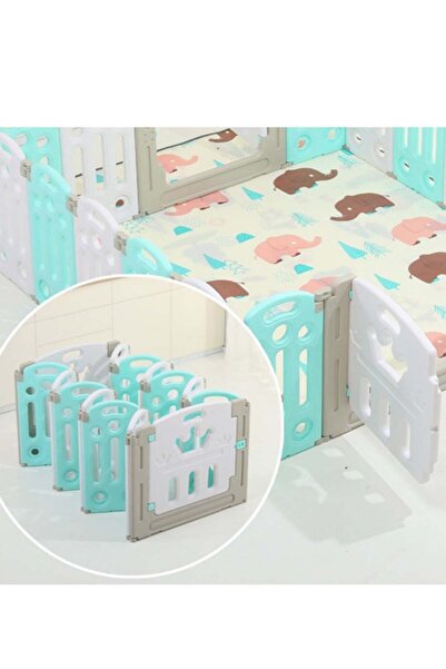 COOYA Baby Playpen Kids Activity Centre Safety Play Yard,for Home Indoor Outdoor,with 12+2 Panels,Blue