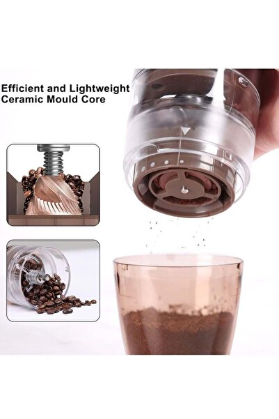 COOYA Luxury Portable Coffee Grinder Set,Ceramic Grinder,5 Grinding Settings,With Travel Coffee Mug