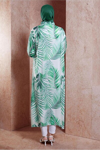 Alvina Long Satin Tunic 44611 - Patterned