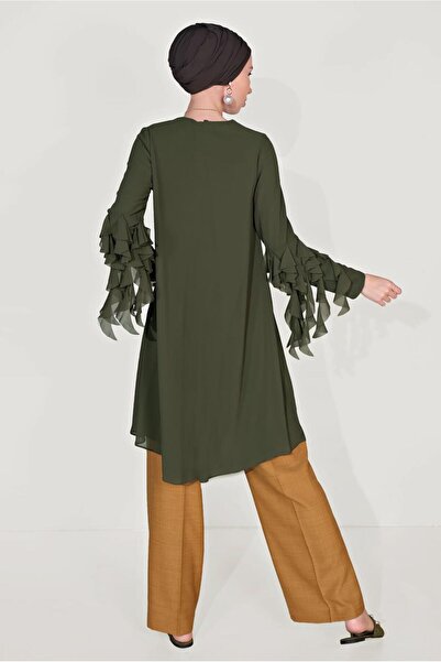 Alvina KOLLARI FIRFIR DETAYLI ŞİFON TUNİK 4257