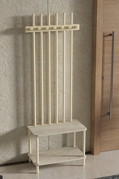 DESENGO Suntalam ve ahşabın doğal uyumuyla iskandinav tarz 7askılı çift raflı...