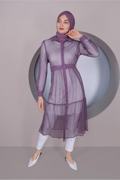 Alvina Size Button Towel Tunic 41400