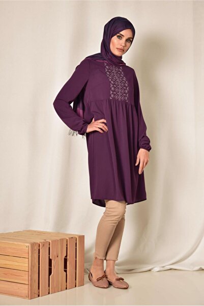 Alvina Ethnic Patterned Balloon Sleeve Tunic 4174