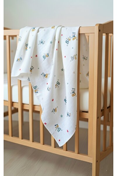 Bebek Müslin Örtü&Battaniye %100 Pamuklu Çok Amaçlı Örtü 80x75cm-OEKO TEX Sertifikalı