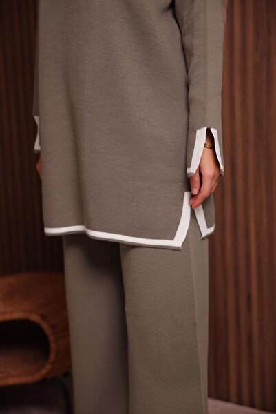 TRENDTESETTÜR Women's Brown (Soil) Tricot Suit with Pants t 3207