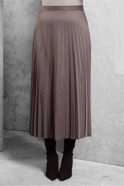 Alvina PİLİSELİ SUNİ DERİ ETEK 60633