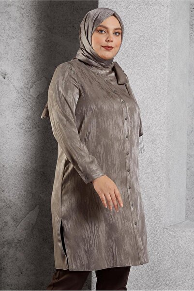 Alvina Binding Detailed Jacquard Tunic 20635