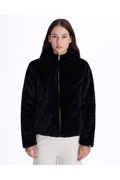 Kappa Αυθεντικό Sarano διπλής όψης γυναικείο μαύρο oversize Fit Sherpa