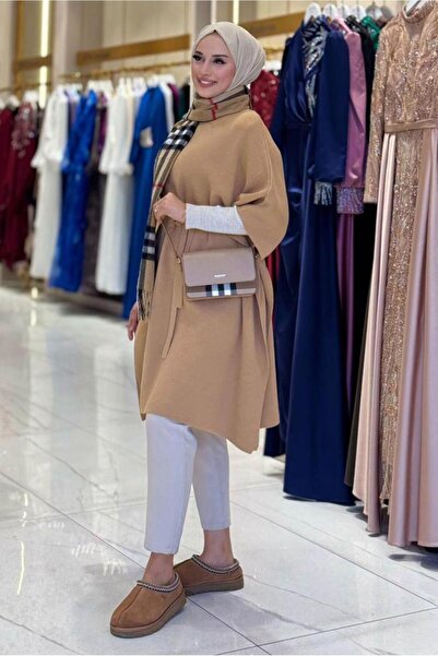 TRENDTESETTÜR Women's Taba Belted Lace-Up Poncho t 80381