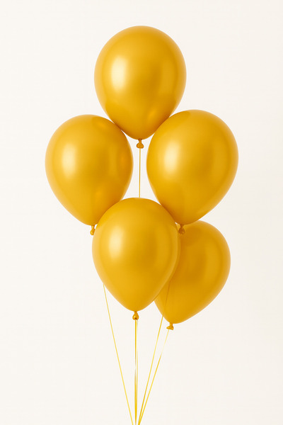 Parti dolabı 5li Altın Sarısı Gold Renk Metalik Balon Helyumla Uçan