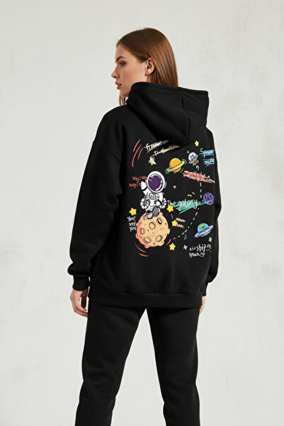 UNCİA OUTDOORS Μπλουζάκι με κουκούλα με στάμπα Galaxy