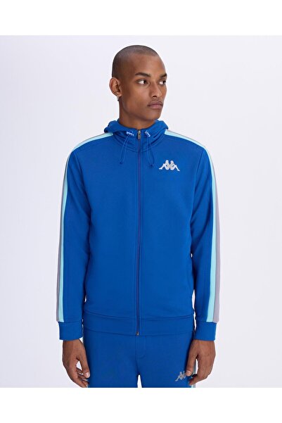 Kappa Alexander Full Zip Erkek Mavi-Gri Regular Fit Fermuarlı Eşofman Üstü