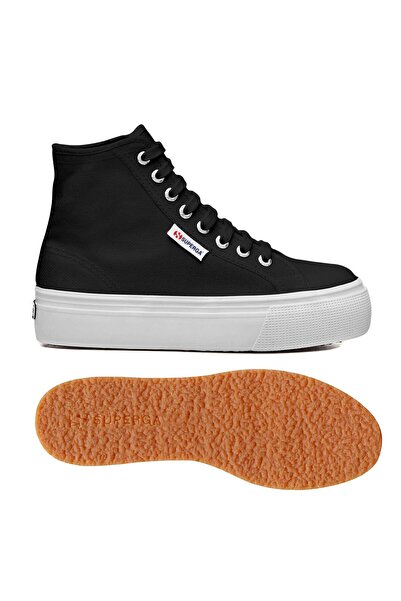 Superga 2708 Hi Top Kadın Siyah Bilekli Sneaker