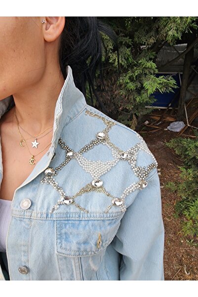 RENGARENG DENİM CEKET-TASARIM ÜRÜN -TAMAMI EL İŞÇİLİĞİ