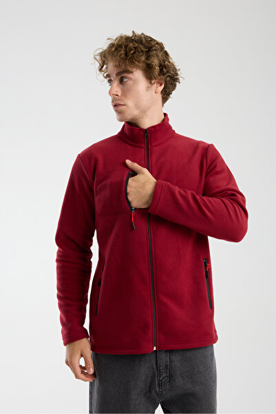 KAPHONE Unisex Polar Tam Fermuarlı 3 Cepli Polar Ceket
