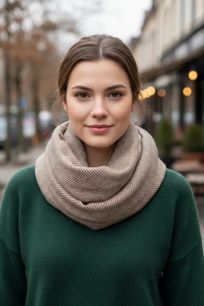 Miniso Yumuşak Dokulu Püsküllü Vizon Kalın Omuz Şalı