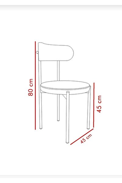Renlife Vivo Serisi 1 Adet Metal Ayaklı Tedy Kumaş Sandalye (CAPPUCİNO)