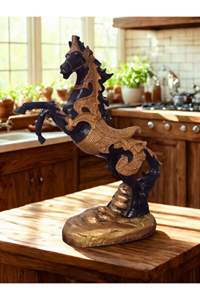 Yaratıcı sanatlar atölyesi 35 CM BÜYÜK BOY El Yapımı Zırhlı Altın Elf Atı Hey...