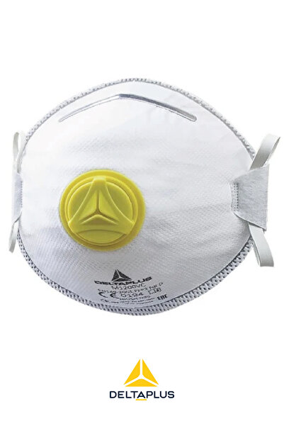 Delta Plus M1200V FFP2 Konik Ventilli Maske | Toz, Duman ve Partiküllere Karşı Yüksek Koruma, EN149 Sertifikalı