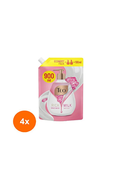 Teo Rich Milk liquid soap refill 4x900 ml