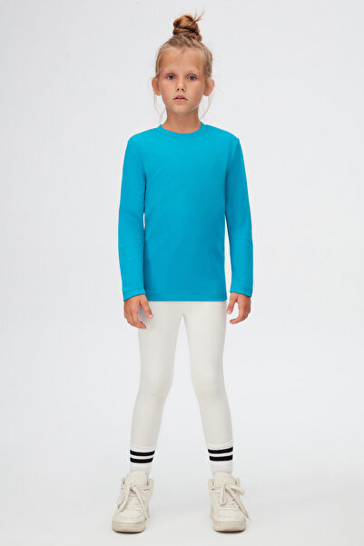 LOVETTI Παιδικό μπλουζάκι Unisex - Σκούρο Τυρκουάζ, Πλήρης λαιμόκοψη, Μακρυμά...