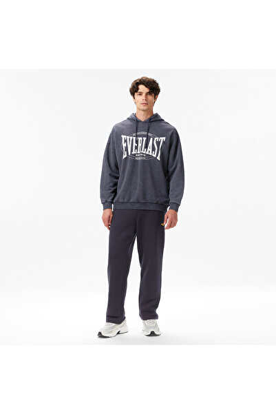 EVERLAST Αυθεντικό ανδρικό φούτερ με κουκούλα σε γκρι χρώμα Boxing Oversize