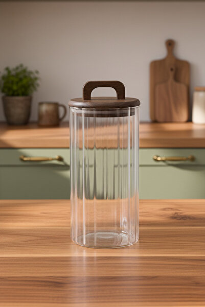 MİEN Esy Home Akasya Kapaklı Kavanoz 1250 ml