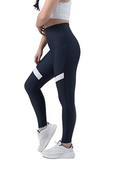 glintfit Лазерне різання Кишеневі синьо-білі спортивні лосини - glint.2462