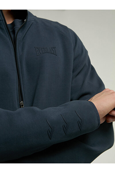 EVERLAST Ever Relaxed Regular Anthracite High Collar Men's Full Zip Sweatshirt