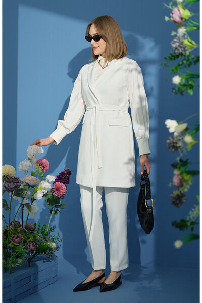 Fatma Atasoy Fit Trousers Ecru