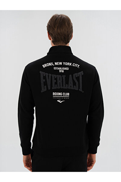 EVERLAST Ανδρικό φούτερ με μισό φερμουάρ Bronx NYC, κανονικό μαύρο