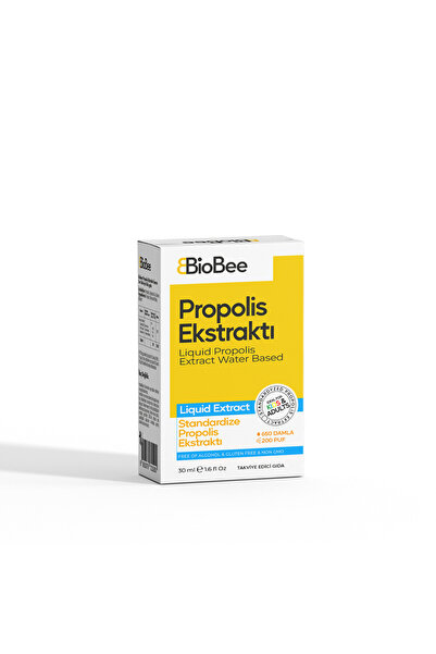 BioBee Sıvı Propolis Alkolsüz ve Glutensiz Extract Liquid 30 ml. (Gaga Sprey Hediyeli)