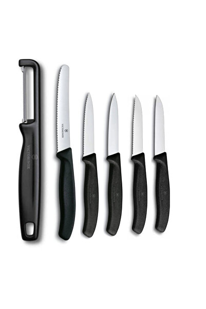 Victorinox VGR-Siyah Soyma Bıçak Seti Ve Soyacak 6 Parça