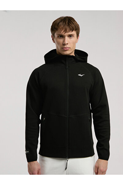 EVERLAST Champions Collection Siyah Erkek Yüksek Yaka Full Zip Kapüşonlu Swea...
