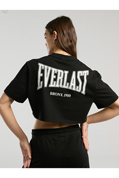 EVERLAST Ever Classics Wmn Comfort Μαύρο Γυναικείο Crop T-Shirt