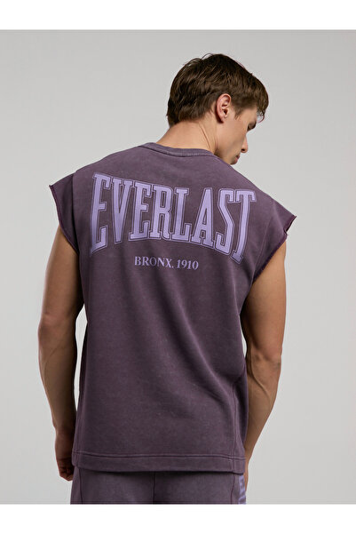 EVERLAST Ανδρικό αμάνικο φούτερ Bronx 1910 Oversize Washable Purple