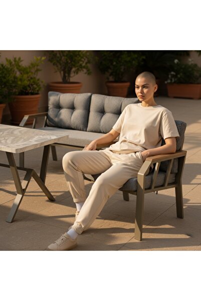 Tu Tienda Nergiz Model Bal Köpüğü Metal Renk- 2 1 1 Masa Bahçe Balkon Mobilyası,kazayağı Sb