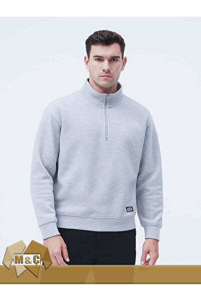 MÇ FAMİLY STORe Thick Zippered Collar Ribbed 3-Thread Battal Sweatshirt Keeps...