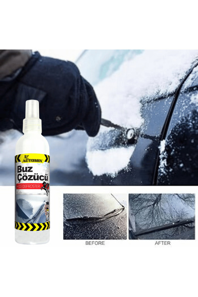 Automix Buz Çözücü 250 ml | Araç Camı Donma Giderici Sprey – Hızlı Buz Çözme