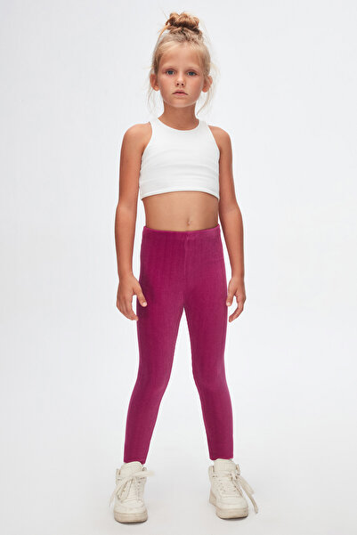 LOVETTI Μωβ κοριτσίστικο βελούδινο καλσόν