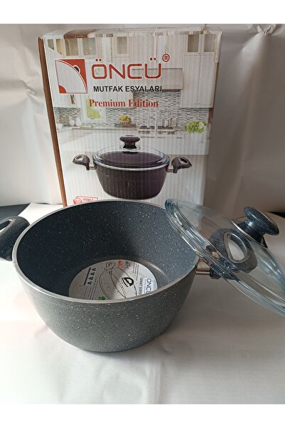 Öncü 22cm Granit Derin Tencere Gri