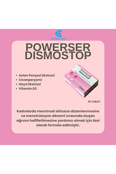 KÜPİLAÇ Powerser Dismostop Hayıt Civan Perçemi Aslan Pençesi Içeren 30 Tablet