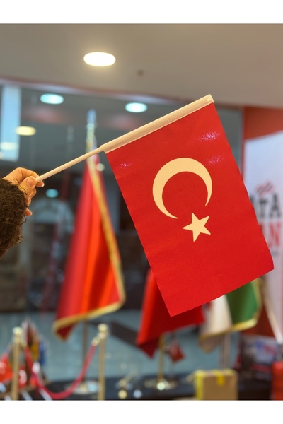 Store 23 NİSAN ELDE SALLAMA / SOPALI TÜRK BAYRAK 20X30 CM.