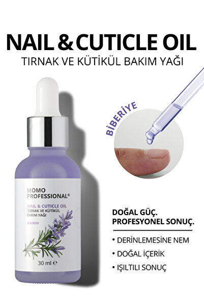 MOMO professional Biberiye Özlü Tırnak ve Kütikül Bakım Yağı, Canlandırıcı ve...