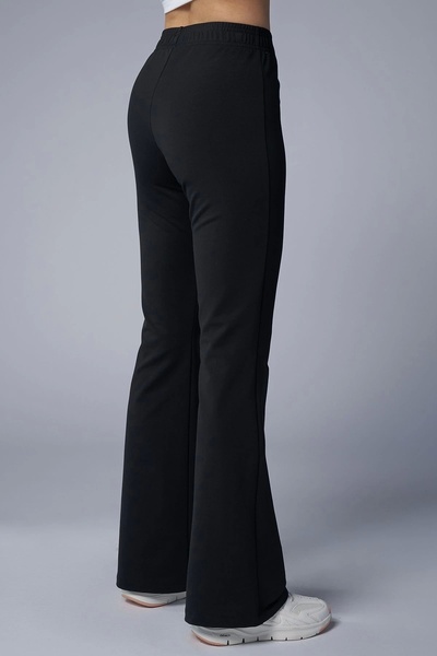 aradimtaradim Peak Kadın Siyah Yüksek Bel Flare Pantolon Eşofman Altı 7028