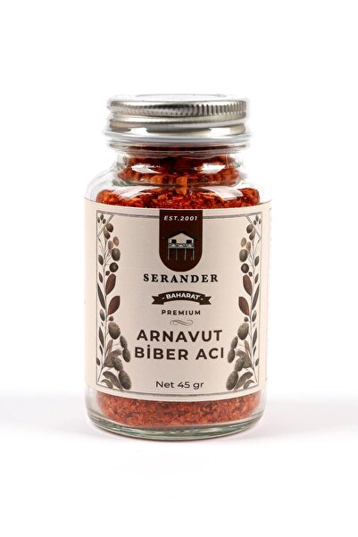 SERANDER ARNAVUT BİBER ACI 45GR CAM (cayenne pepper)