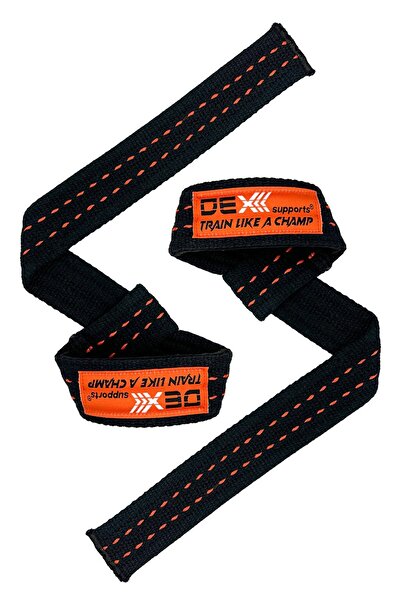 Dex Supports Lasting Energy Orange Color 2 Pack - Lifting Straps Barbell Strap, Paded Product