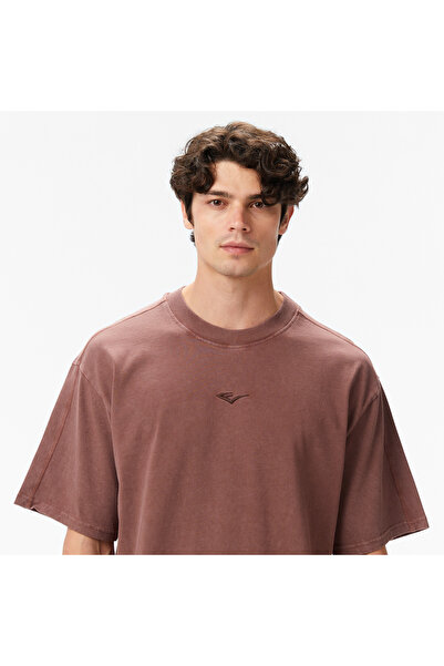 EVERLAST Ανδρικό καφέ μπλουζάκι Bronx 1910 Oversize Washable